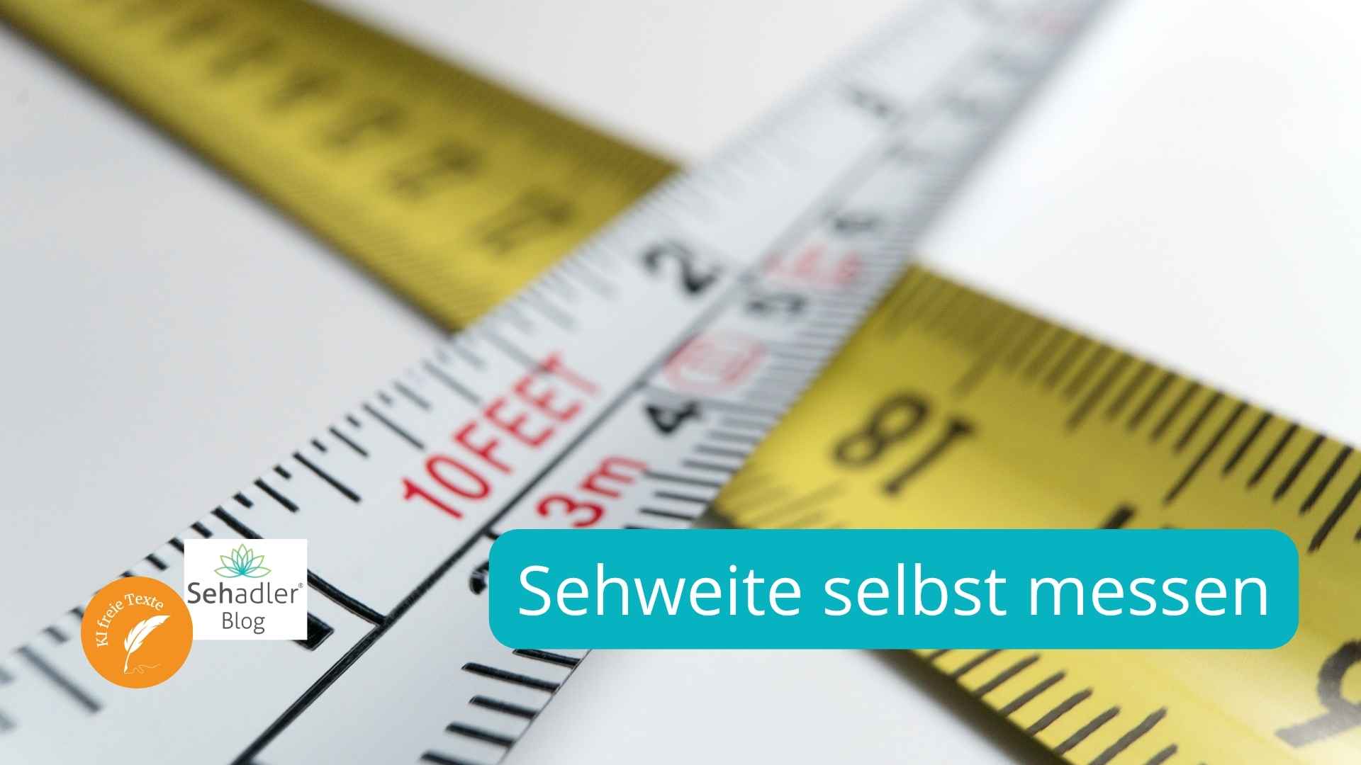 zwei Massbänder die sich kreuzen, eins in weiß, eins in gelb